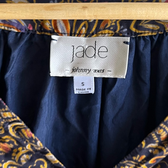 Johnny Was Jade Riley Silk Peasant Blouse S - Picture 15 of 16
